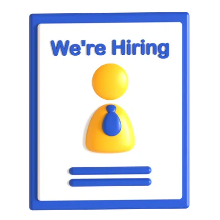 We Are Hiring  3D Icon