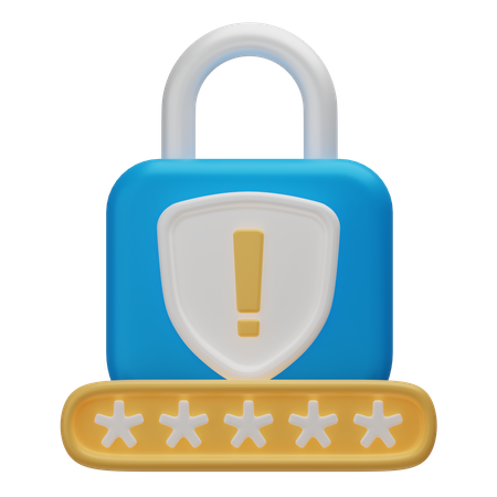 Weak Password  3D Icon