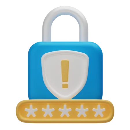 Weak Password  3D Icon