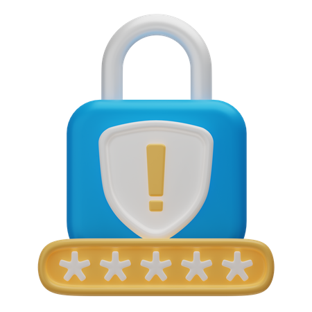 Weak Password  3D Icon