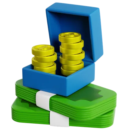 Wealth Accumulation Visualization  3D Icon