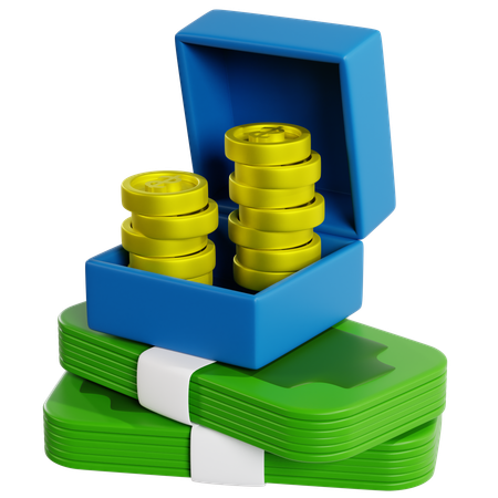 Wealth Accumulation Visualization  3D Icon