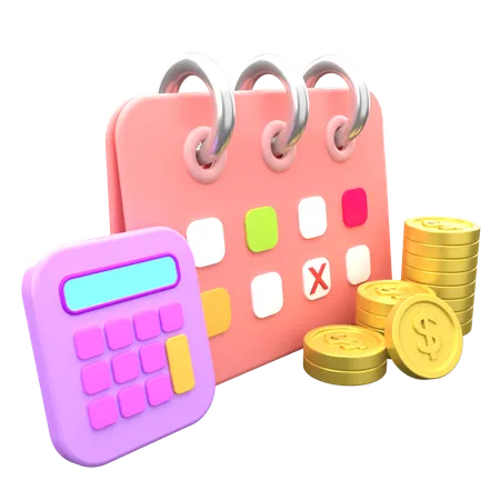 Wealth Inclusion Calendarr  3D Icon