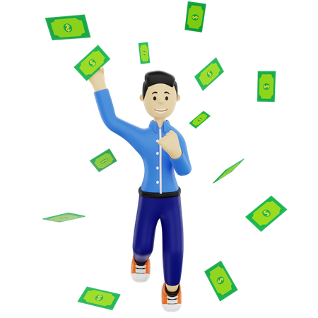 Wealthy businessman  3D Icon