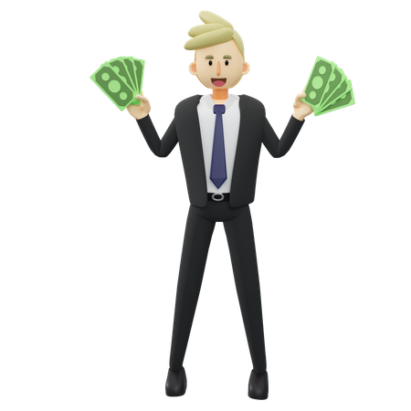 Wealthy businessman  3D Illustration