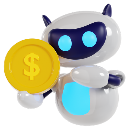 Wealthy Robot’s Money Pose  3D Icon