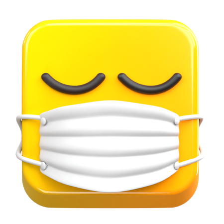 Wear A Mask Emoji  3D Icon