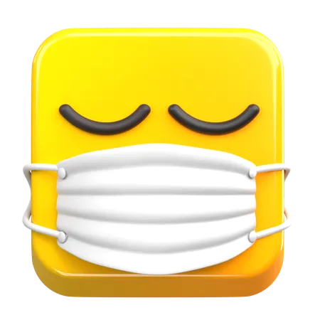Wear A Mask Emoji  3D Icon