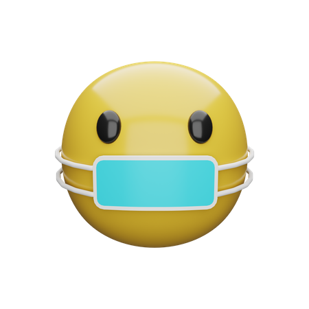 Wearing A Mask  3D Emoji