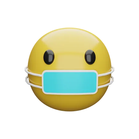 Wearing A Mask  3D Emoji