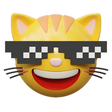 Wearing Pixel Glasses  3D Icon