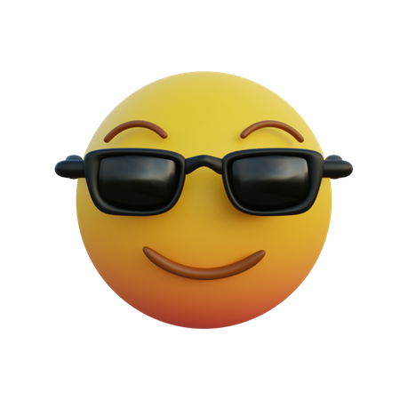 Wearing sunglasses  3D Icon