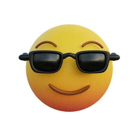 Wearing sunglasses 3D Illustration