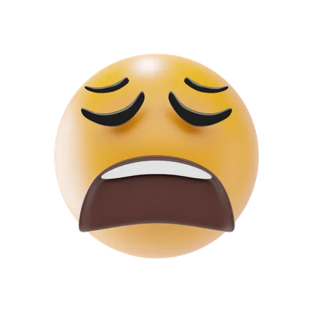 Weary Face Emoji  3D Icon