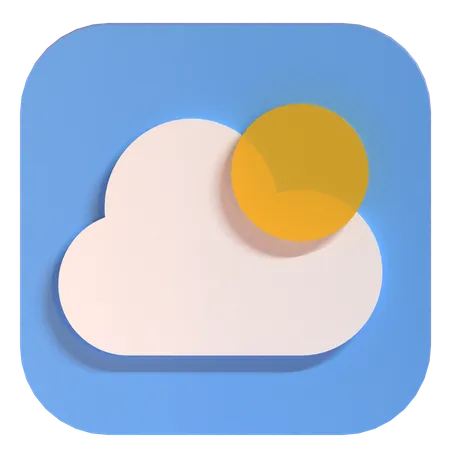 Weather Icon Illustration In 3 D Design 3D Icon