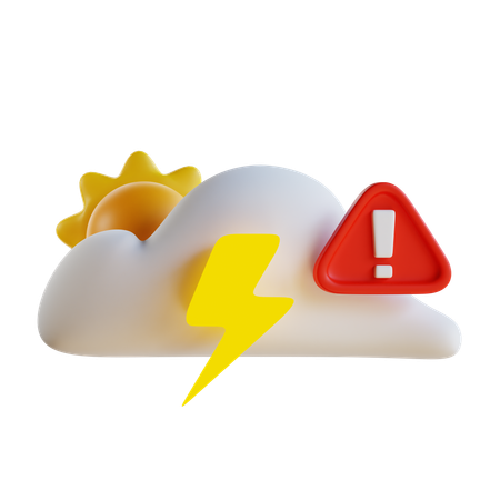 Weather Alert  3D Icon