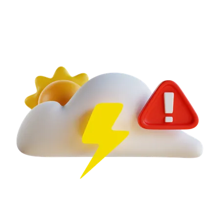 Weather Alert  3D Icon