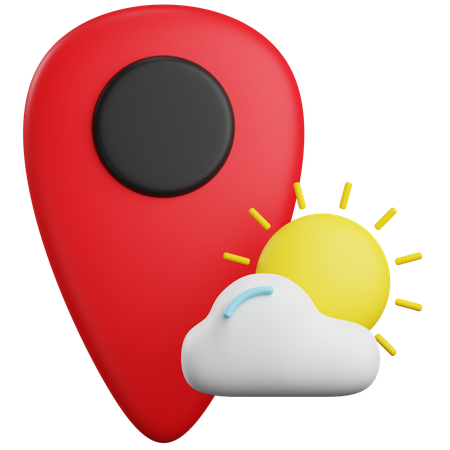 Weather Location  3D Icon