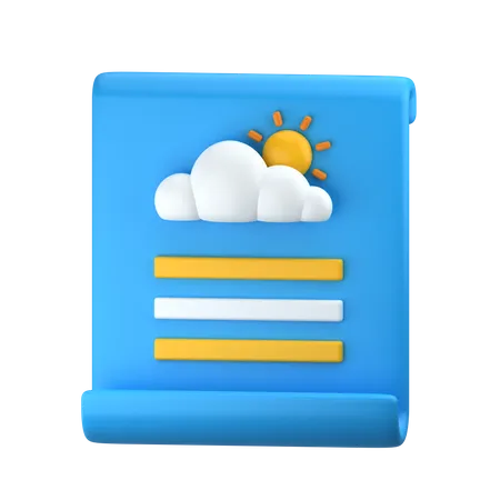 Weather News  3D Icon