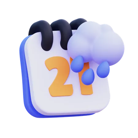 Weather Schedule  3D Icon