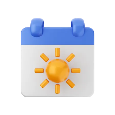 Weather Schedule 3D Icon