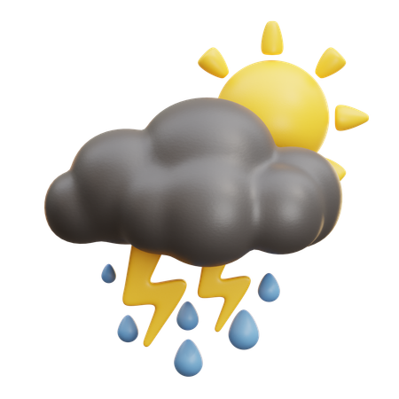 Weather With Sun  3D Icon