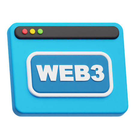Sitio web Web 3  3D Icon