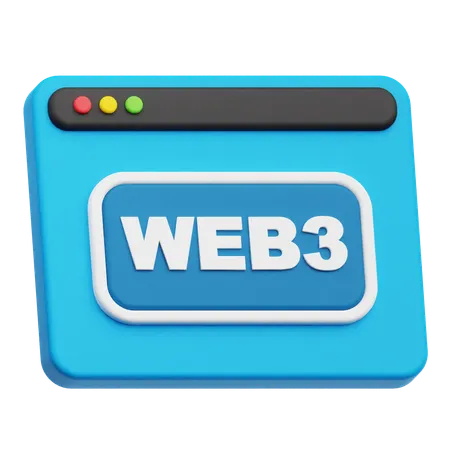 Sitio web Web 3  3D Icon