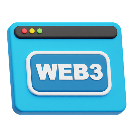 Web 3 Website  3D Icon