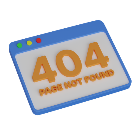 Web 404  3D Icon