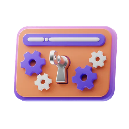 Website Access Key 3D Icon