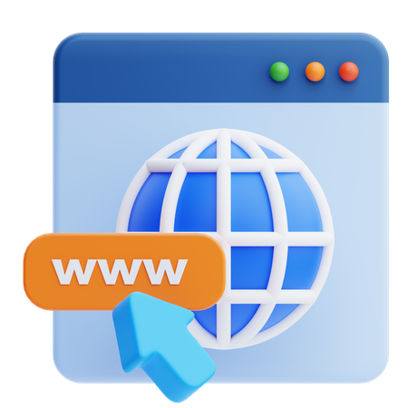 Web Address  3D Icon