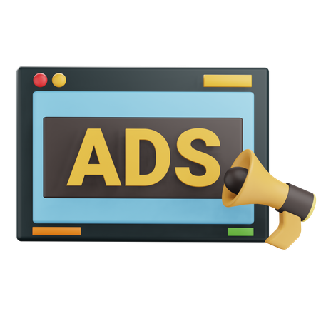 Web Ads  3D Icon