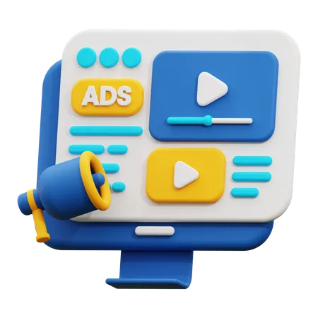 Web ads  3D Icon