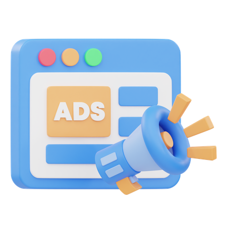 Web Ads  3D Icon