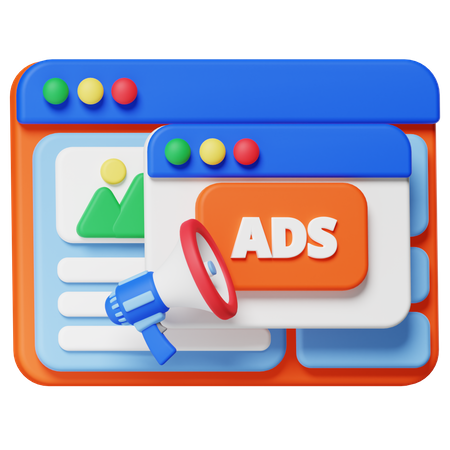 Web Ads  3D Icon