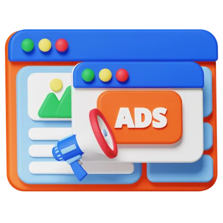 Web Ads  3D Icon