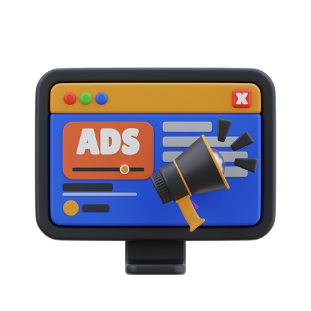 Web Ads  3D Icon