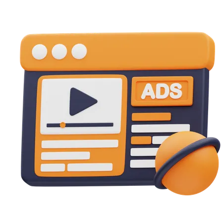 Web Ads  3D Icon