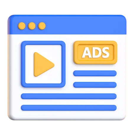 Web Ads  3D Icon