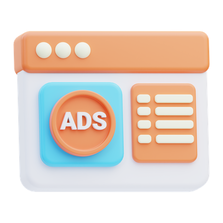 Web Ads  3D Icon