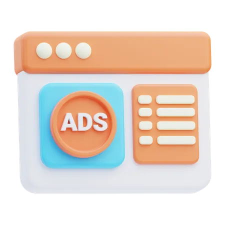 Web Ads  3D Icon