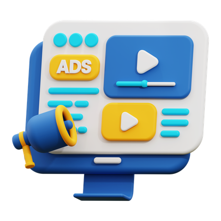 Web ads  3D Icon