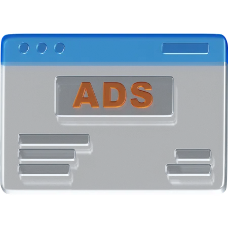 Web Ads  3D Icon