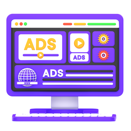 Web Ads  3D Icon