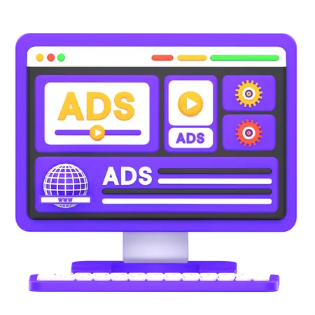 Web Ads  3D Icon