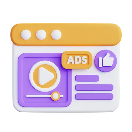 Web Ads  3D Icon