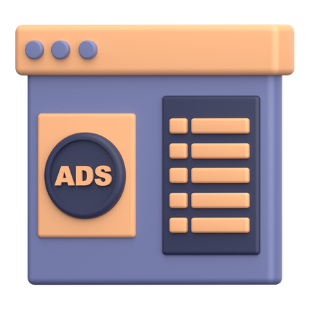 Web Ads  3D Icon