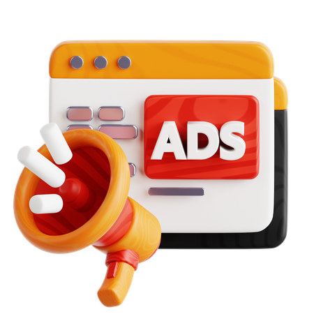 Web Ads  3D Icon