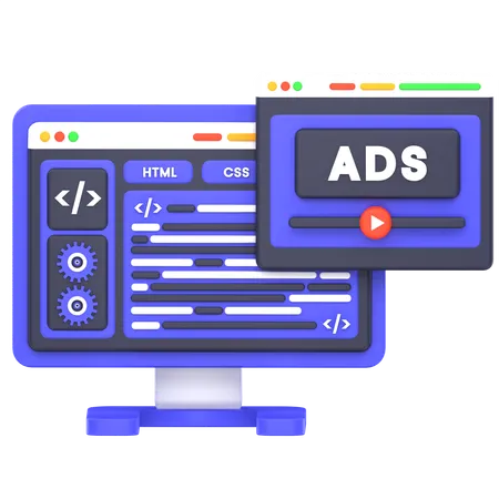 Web Ads  3D Icon